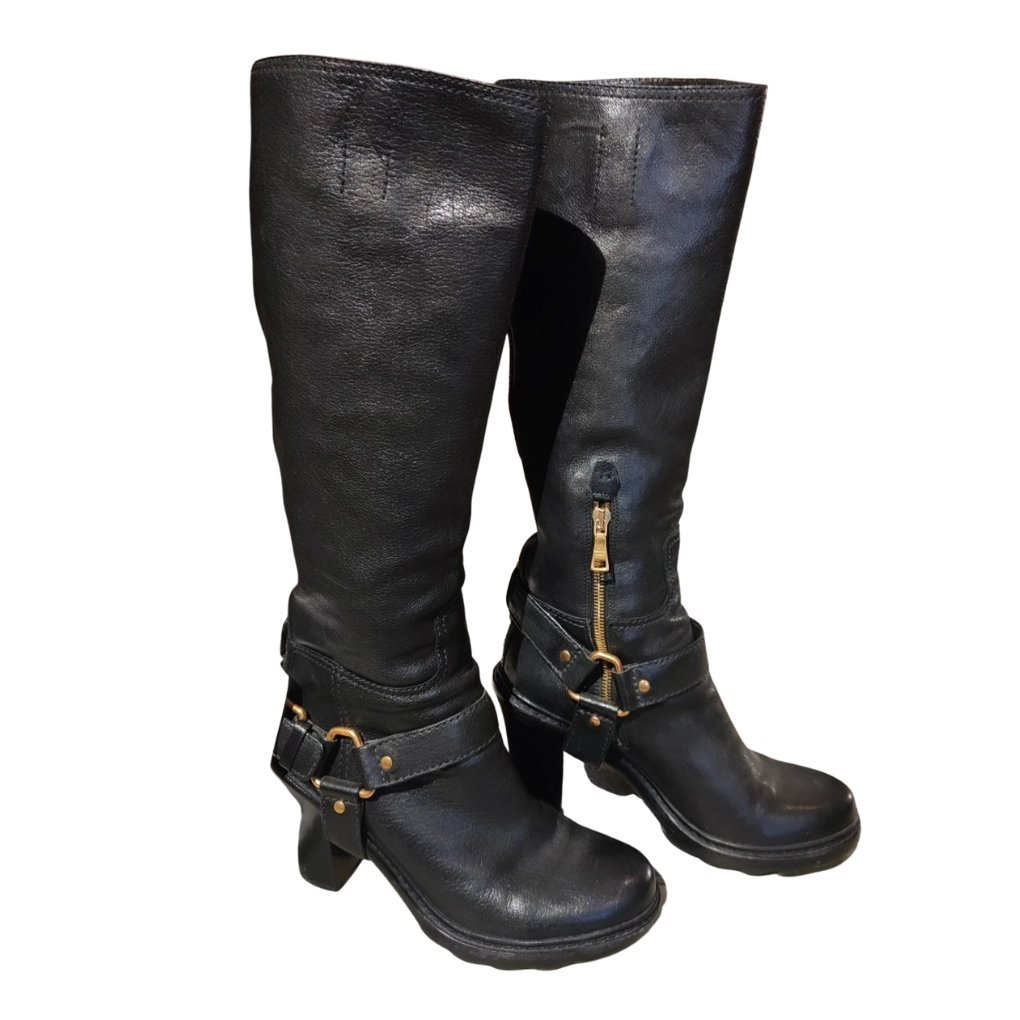 Vintage Leather Knee Boots